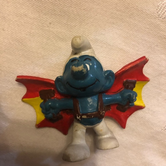 Smurfs 20036 Hang Glider Smurf Flying Wings Vintage Figure PVC Toy Figurine 80's - Picture 12 of 13